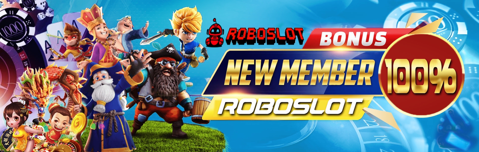 Bonus New Member 100% ROBOSLOT - Slot Online Terbaik